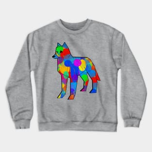 Colorful Wolf Crewneck Sweatshirt